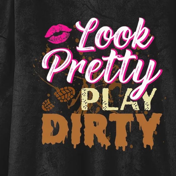 Look Pretty Play Dirty Mud Run Outfit For Mud Run Team Hooded Wearable Blanket