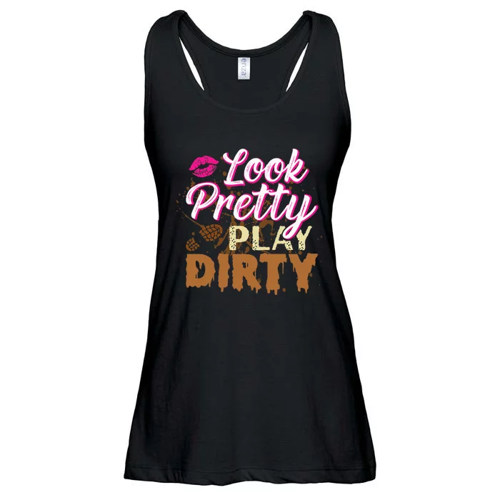 Look Pretty Play Dirty Mud Run Outfit For Mud Run Team Ladies Essential Flowy Tank