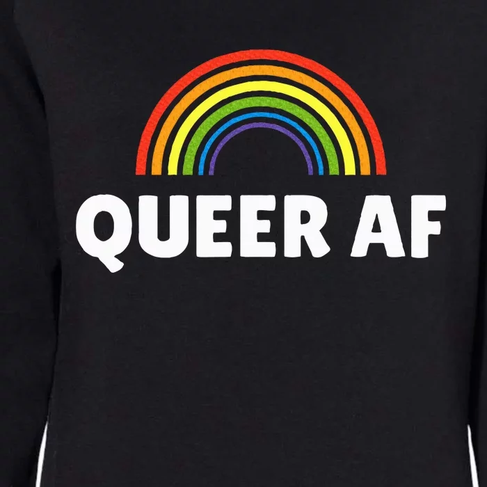 Lgbt Pride Queer Af Womens California Wash Sweatshirt