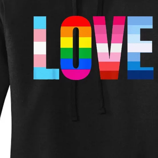 LGBT Pride Rainbow Love LGBTQ Pride Women's Pullover Hoodie