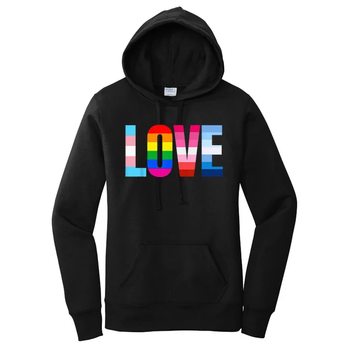 LGBT Pride Rainbow Love LGBTQ Pride Women's Pullover Hoodie