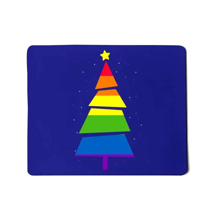 Lgbtq Pride Rainbow Flag Gay Christmas Tree Xmas Funny Gift Mousepad