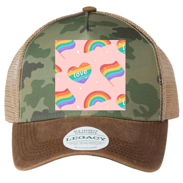 Love Pride Rainbow Flag Legacy Tie Dye Trucker Hat