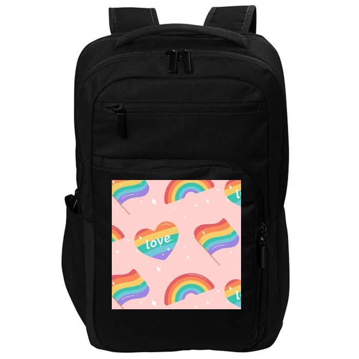 Love Pride Rainbow Flag Impact Tech Backpack