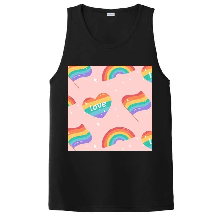 Love Pride Rainbow Flag Performance Tank