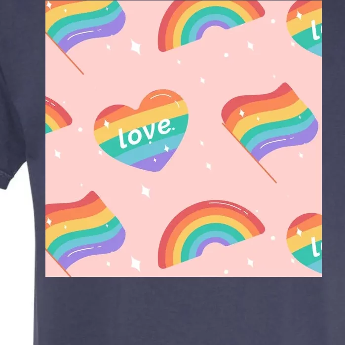 Love Pride Rainbow Flag Garment-Dyed Heavyweight T-Shirt