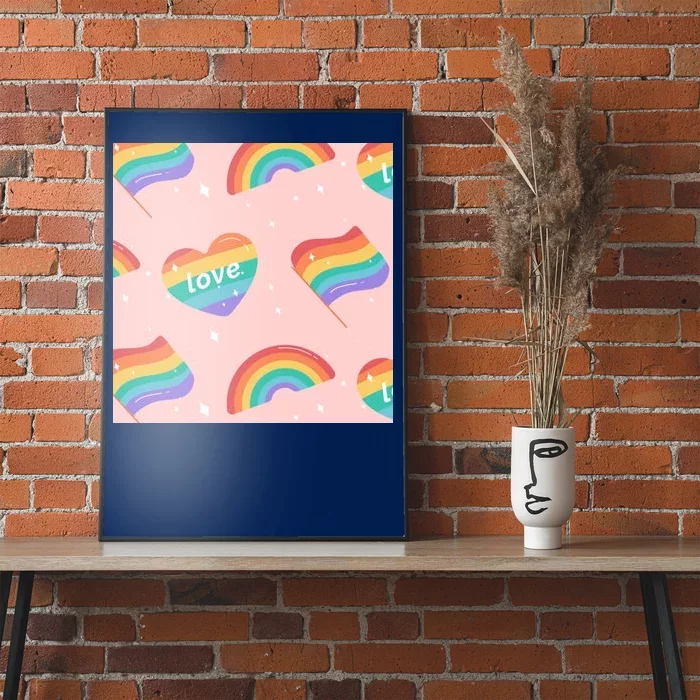 Love Pride Rainbow Flag Poster