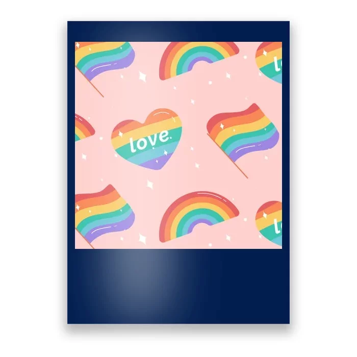 Love Pride Rainbow Flag Poster