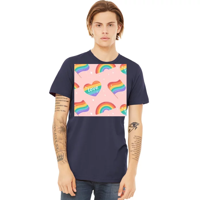 Love Pride Rainbow Flag Premium T-Shirt