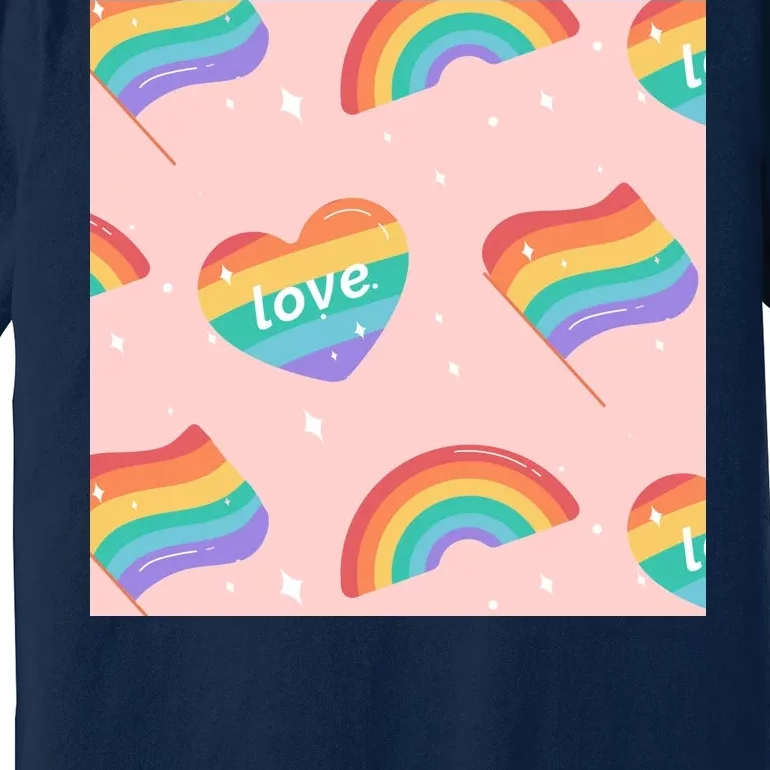 Love Pride Rainbow Flag Premium T-Shirt