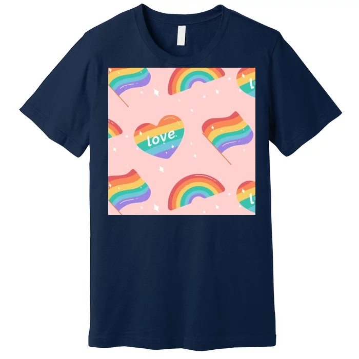 Love Pride Rainbow Flag Premium T-Shirt