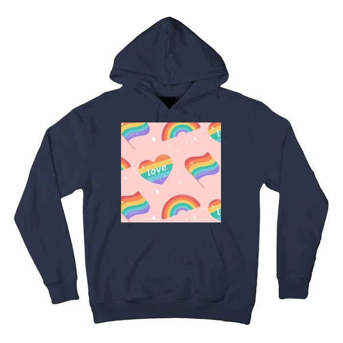 Love Pride Rainbow Flag Tall Hoodie