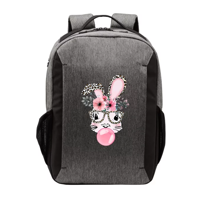 Leopard Print Rabbit Bunny Blowing Bubble Gum Easter Day Gift Vector Backpack