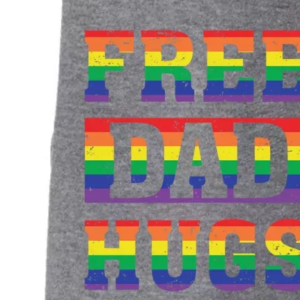 Lgbt Pride Rainbow Free Dad Hugs Fathers Day Gift Doggie 3-End Fleece Hoodie