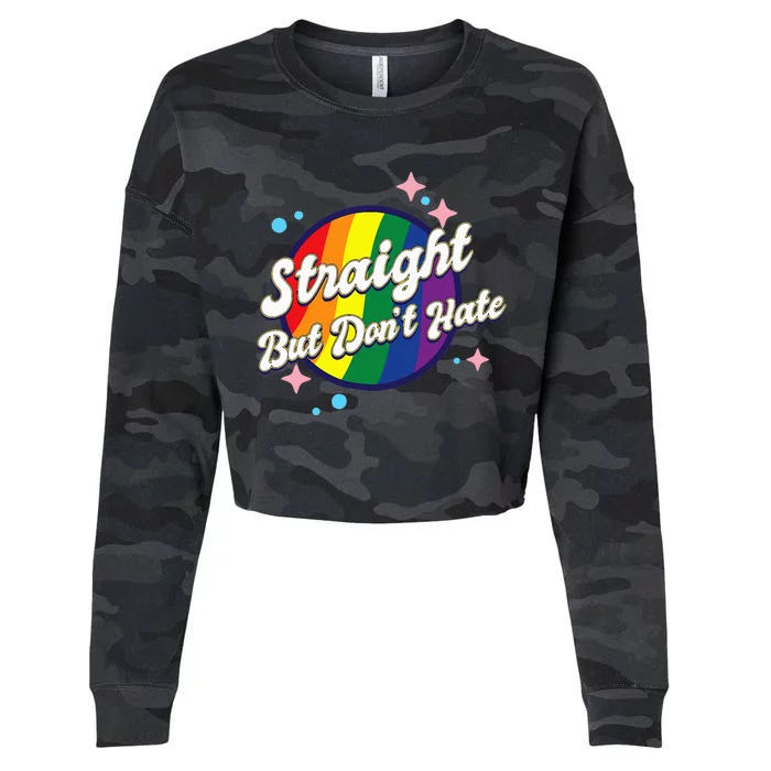 LGBTQIA+ Pride Rainbow Support Cropped Pullover Crew