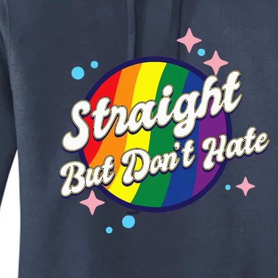 LGBTQIA+ Pride Rainbow Support Women's Pullover Hoodie