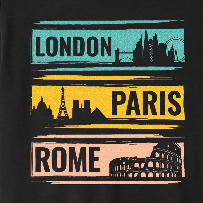 London Paris Rome World Traveler ChromaSoft Performance T-Shirt