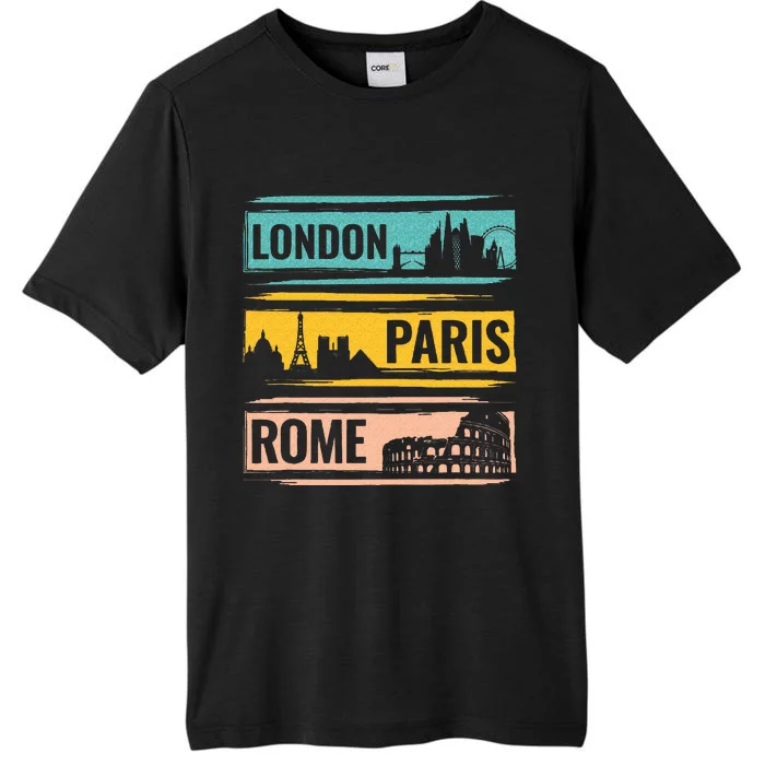 London Paris Rome World Traveler ChromaSoft Performance T-Shirt