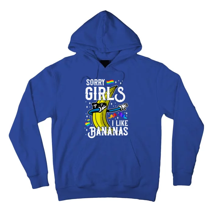 Lgbt Pride Rainbow Sorry I Like Bananas Gift Tall Hoodie