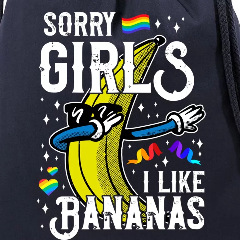 Lgbt Pride Rainbow Sorry I Like Bananas Gift Drawstring Bag