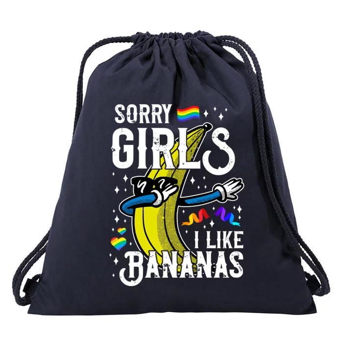 Lgbt Pride Rainbow Sorry I Like Bananas Gift Drawstring Bag