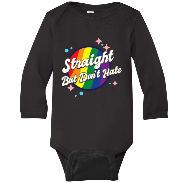 LGBTQIA+ Pride Rainbow Support Baby Long Sleeve Bodysuit