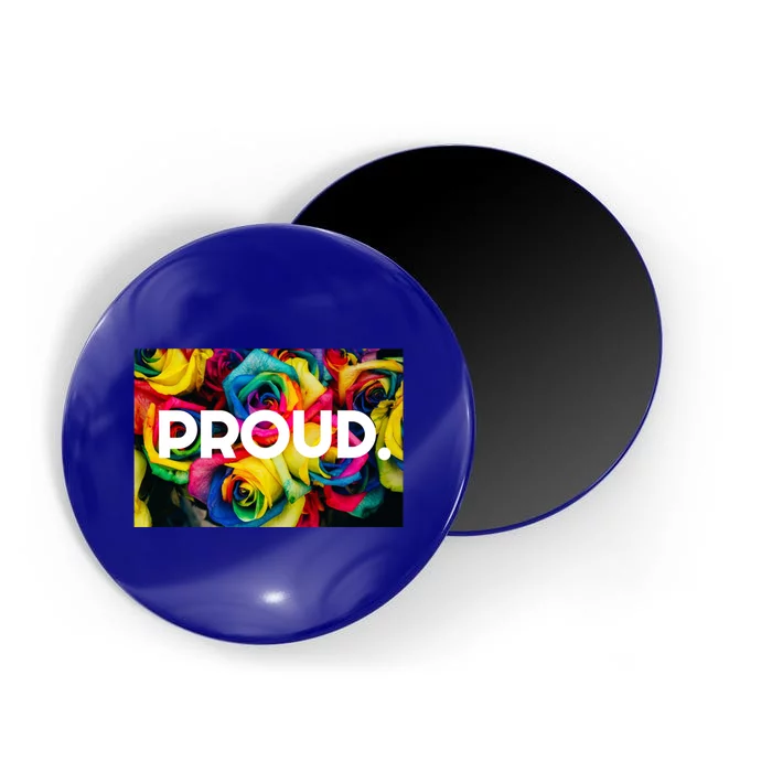 Lgbt+ Pride Rainbow Flower Gift Magnet