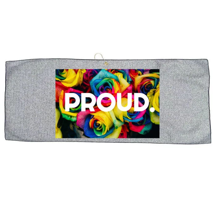 Lgbt+ Pride Rainbow Flower Gift Large Microfiber Waffle Golf Towel