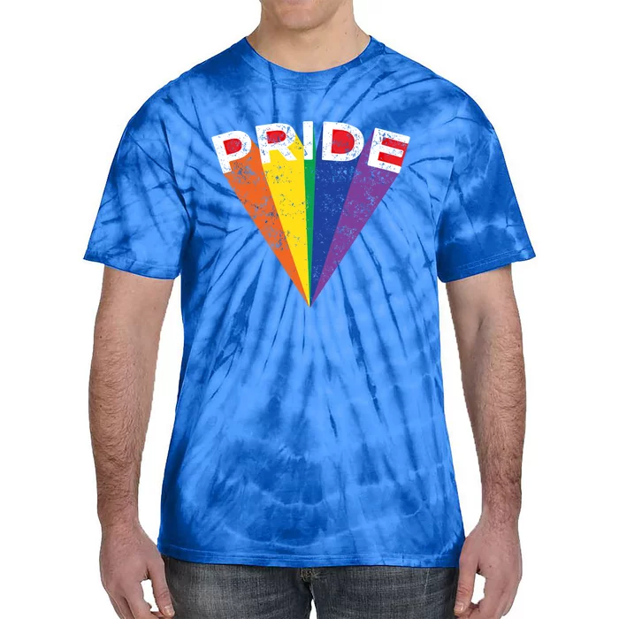 Lgbtq Pride Rainbow Striped Graphic Gay Teen Adult Gift Tie-Dye T-Shirt