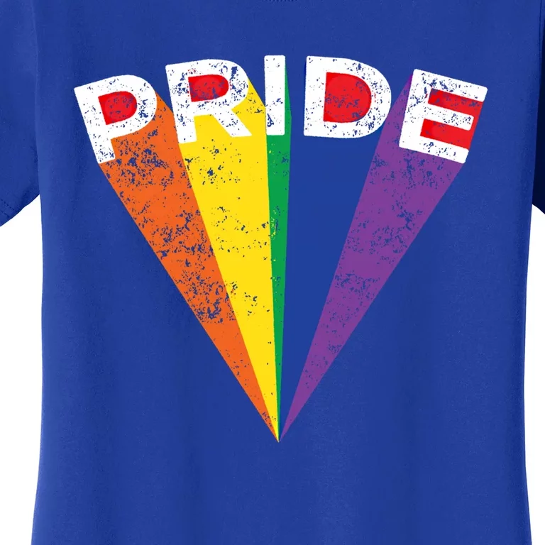 Lgbtq Pride Rainbow Striped Graphic Gay Teen Adult Gift Women's T-Shirt