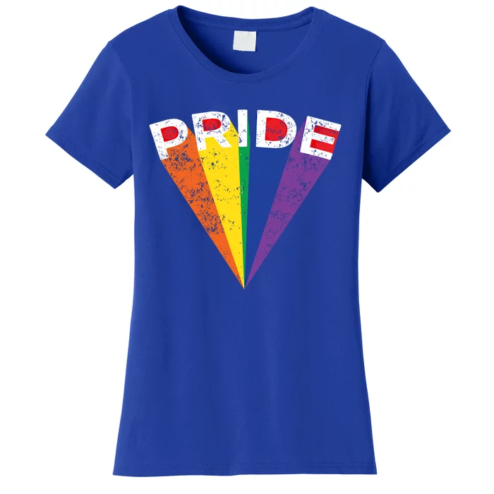 Lgbtq Pride Rainbow Striped Graphic Gay Teen Adult Gift Women's T-Shirt