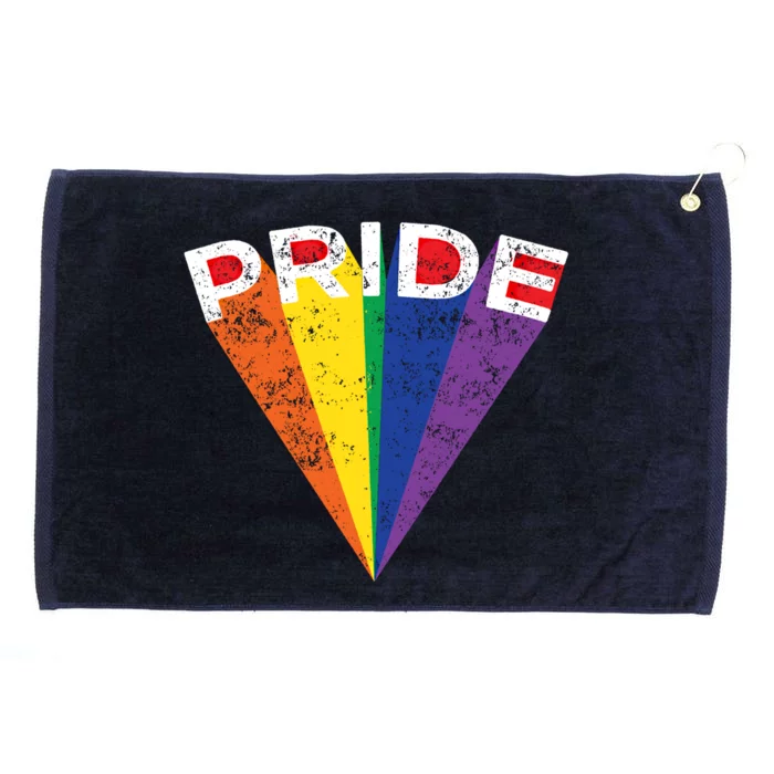 Lgbtq Pride Rainbow Striped Graphic Gay Teen Adult Gift Grommeted Golf Towel