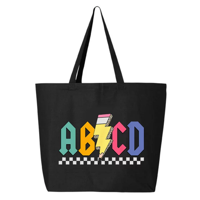 Lightning Pencil Rock'n Roll ABCD Back To School Teacher 25L Jumbo Tote