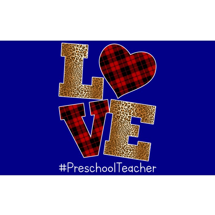 Love Plaid Red Leopard Preschool Teacher Valentines Day Gift Bumper Sticker