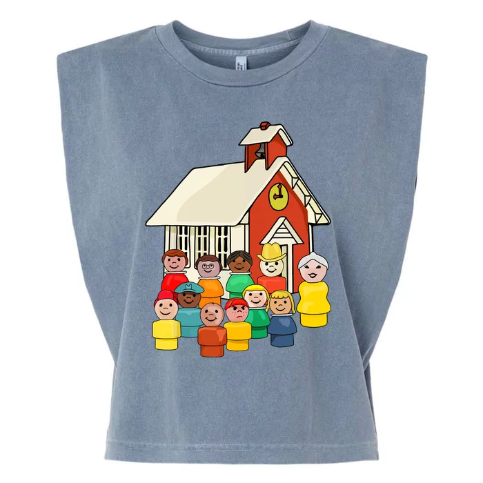 Little People School House Garment-Dyed Women's Muscle Tee