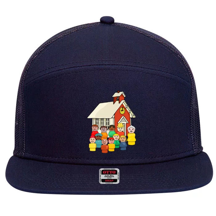 Little People School House 7 Panel Mesh Trucker Snapback Hat