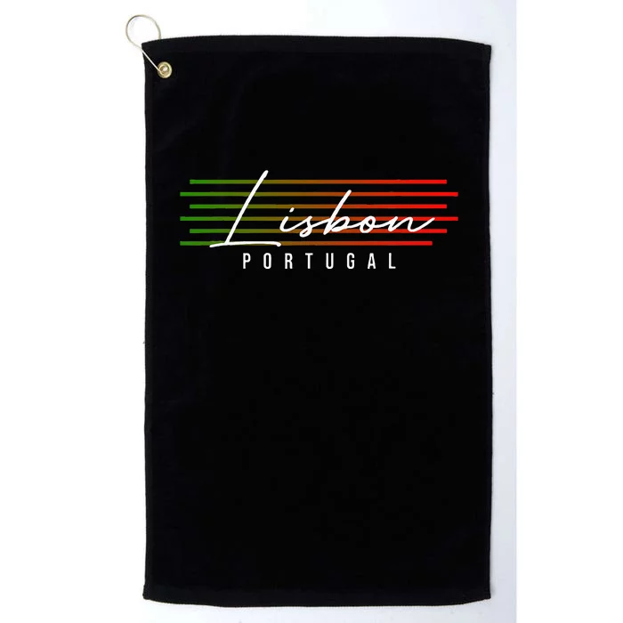 Lisbon Portugal Souvenir Platinum Collection Golf Towel