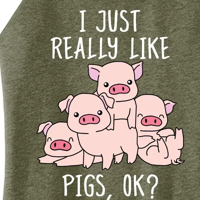 Love Pig Shirts Women Pig Gifts Pigs Cute Swine Women’s Perfect Tri Rocker Tank