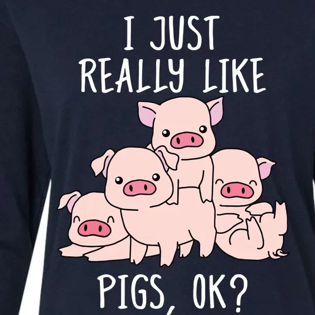 Love Pig Shirts Women Pig Gifts Pigs Cute Swine Womens Cotton Relaxed Long Sleeve T-Shirt