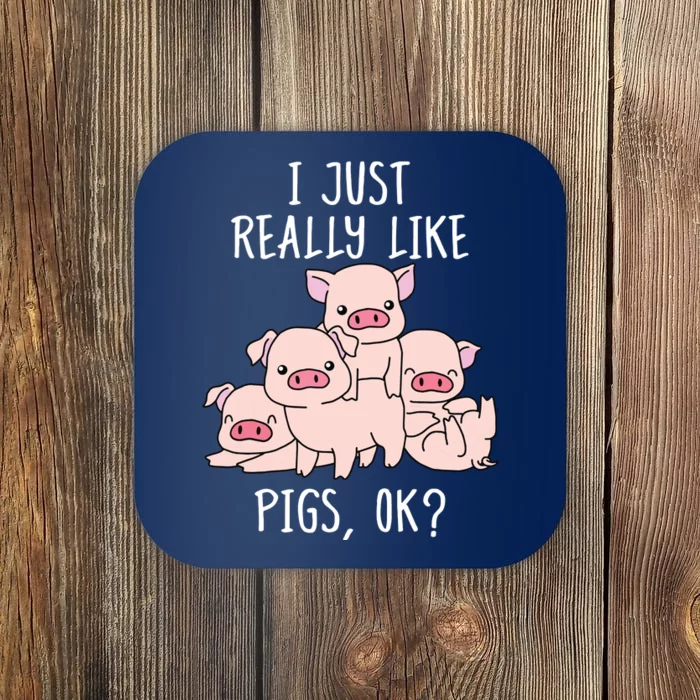 Love Pig Shirts Women Pig Gifts Pigs Cute Swine Coaster