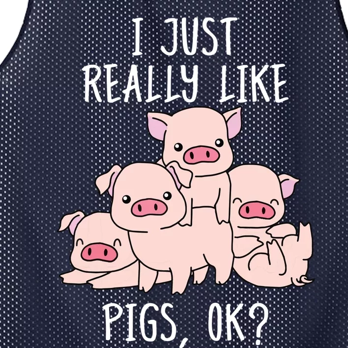 Love Pig Shirts Women Pig Gifts Pigs Cute Swine Mesh Reversible Basketball Jersey Tank