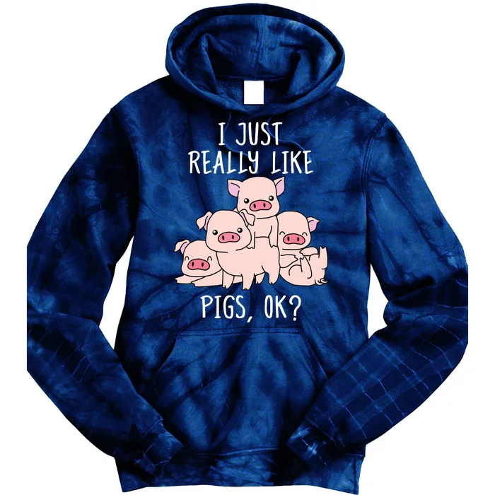 Love Pig Shirts Women Pig Gifts Pigs Cute Swine Tie Dye Hoodie