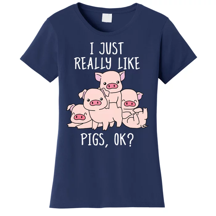 Love Pig Shirts Women Pig Gifts Pigs Cute Swine Women's T-Shirt