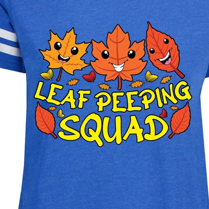 Leaf Peeping Squad Kawaii Autumn Foliage Maple Leaf Enza Ladies Jersey Football T-Shirt