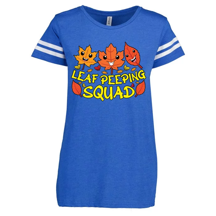 Leaf Peeping Squad Kawaii Autumn Foliage Maple Leaf Enza Ladies Jersey Football T-Shirt