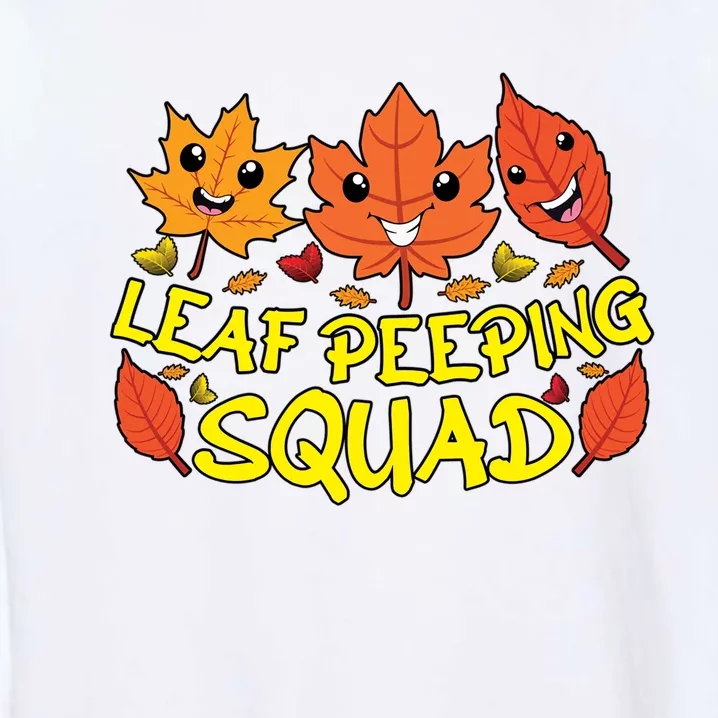 Leaf Peeping Squad Kawaii Autumn Foliage Maple Leaf Garment-Dyed Sweatshirt