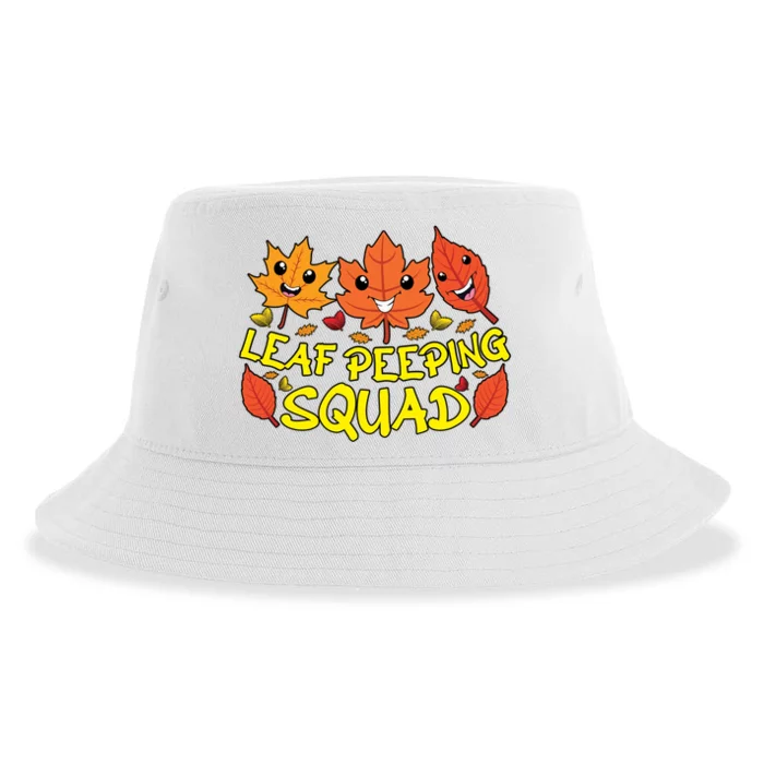 Leaf Peeping Squad Kawaii Autumn Foliage Maple Leaf Sustainable Bucket Hat