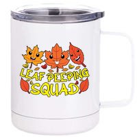 Leaf Peeping Squad Kawaii Autumn Foliage Maple Leaf 12 oz Stainless Steel Tumbler Cup