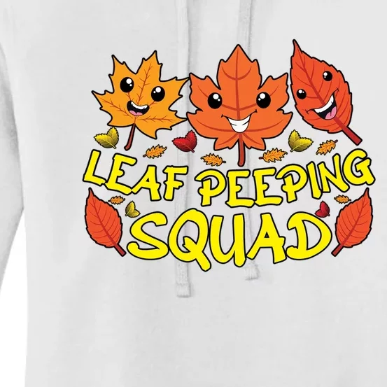 Leaf Peeping Squad Kawaii Autumn Foliage Maple Leaf Women's Pullover Hoodie