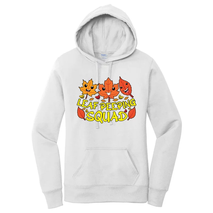 Leaf Peeping Squad Kawaii Autumn Foliage Maple Leaf Women's Pullover Hoodie